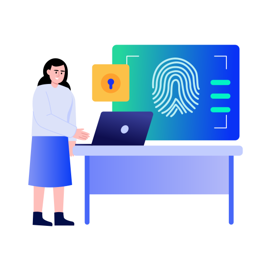 Fingerprint Scanner, Biometric, Scanning, Authentication, Safety illustration