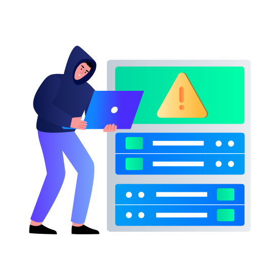 Hacking Alert, Scam, Intrusion, Warning, Attack, illustration