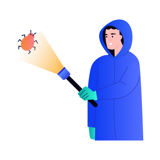 Malware Detection, Virus, Bugs, Antivirus, Identify illustration