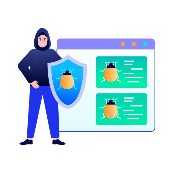 Malware Protection, Virus, Safety, Privacy, Secure illustration