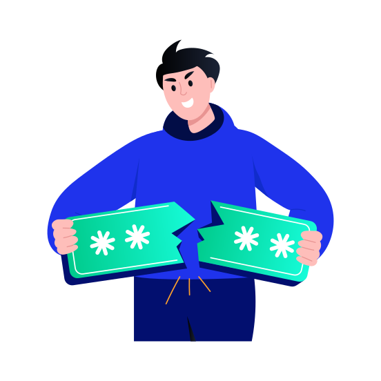 Password Cracking, Breach, Exploit, Broken, Vulnerability illustration