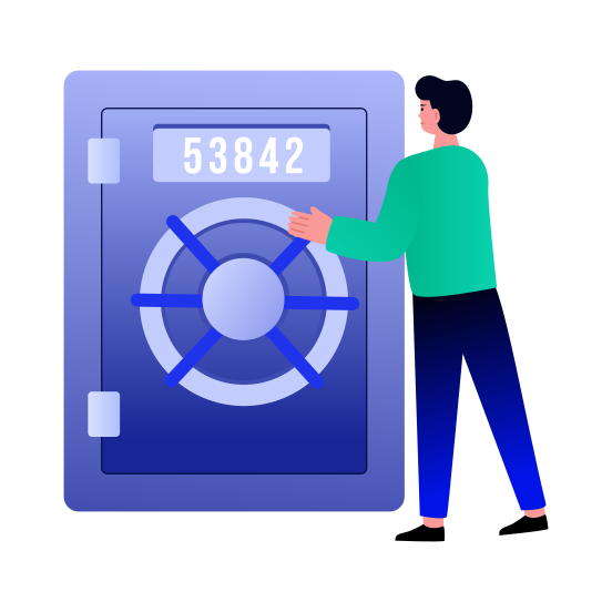Password Vault, Storage, Locker, Security, Safe illustration