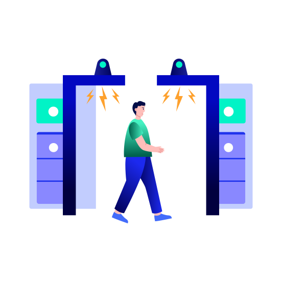 Security Scanner, Detection, Entrance, Checkpoint, Monitoring illustration