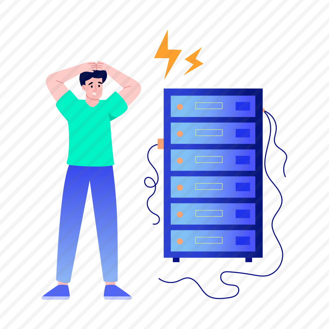 Server Failure, Error, Problem, Infrastructure, Disruption preview