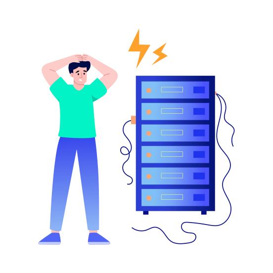 Server Failure, Error, Problem, Infrastructure, Disruption illustration