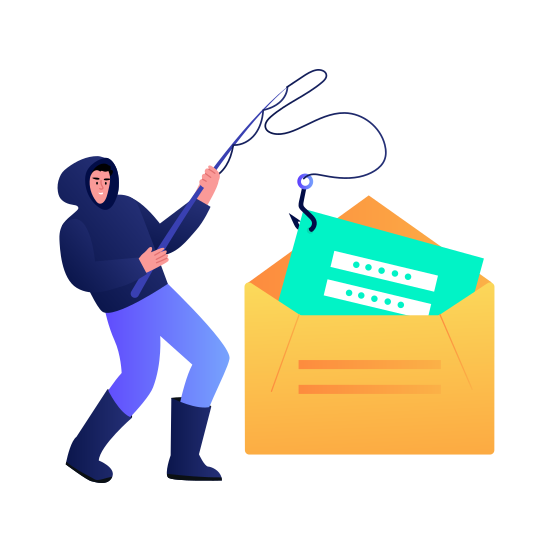 Spoofing, Phishing, Scam, Fraud, Impersonation illustration