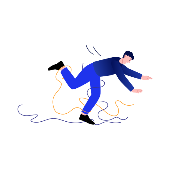 Tripping Wire, Obstacle, Hurdle, Accident, Caution illustration