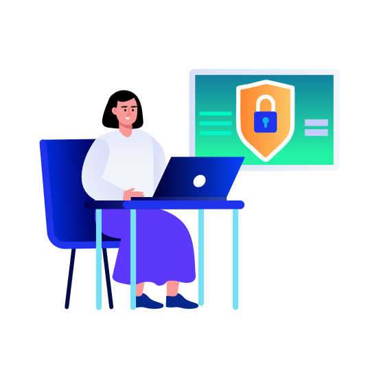 Web Protection, Browser, Safety, Network, Security illustration