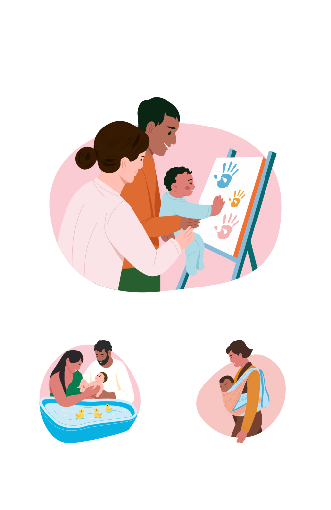 Newborn Baby Illustration Set Large Set Preview