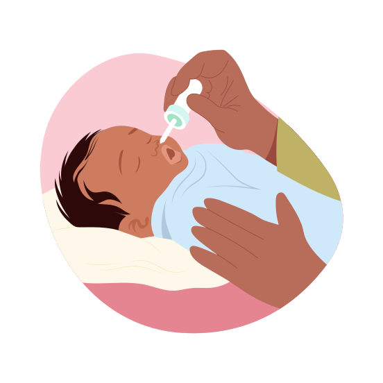 Baby Drops, Medicine, Healthcare, Newborn, Dropper illustration