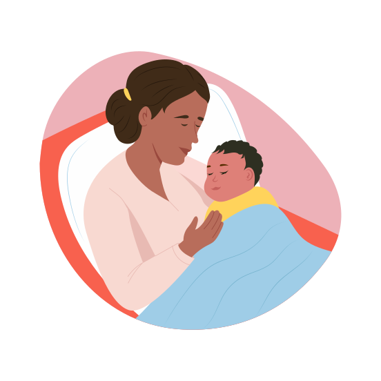 Baby Sleeping, Slumber, Motherhood, Parenting, Infant, illustration