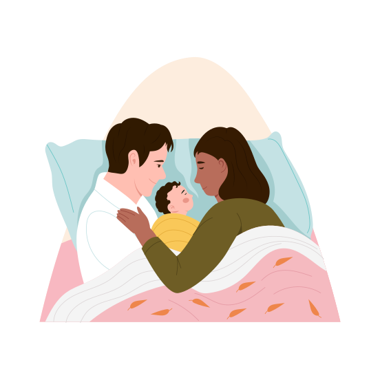Baby Snuggle, Sleeping, Comfort, Family, Embrace illustration
