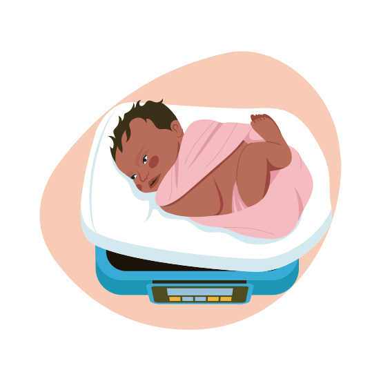 Baby Weight, Measuring, Machine, Newborn, Infant, illustration