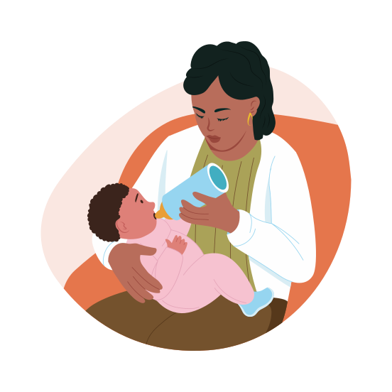Drinking Milk, Infant, Feeding, Motherhood, Newborn illustration