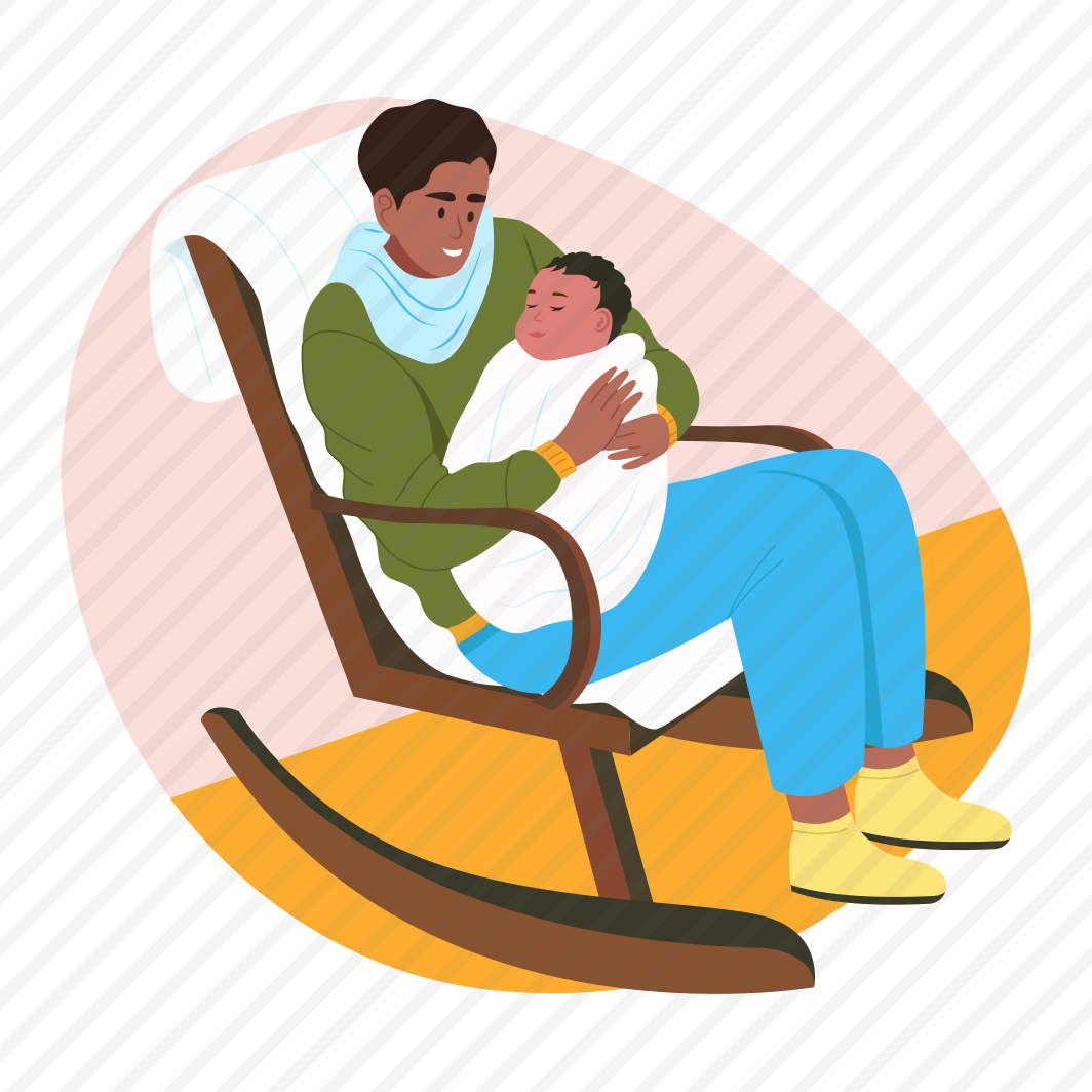 Father Care, Sleeping, Embrace, Affection, Fatherhood, preview