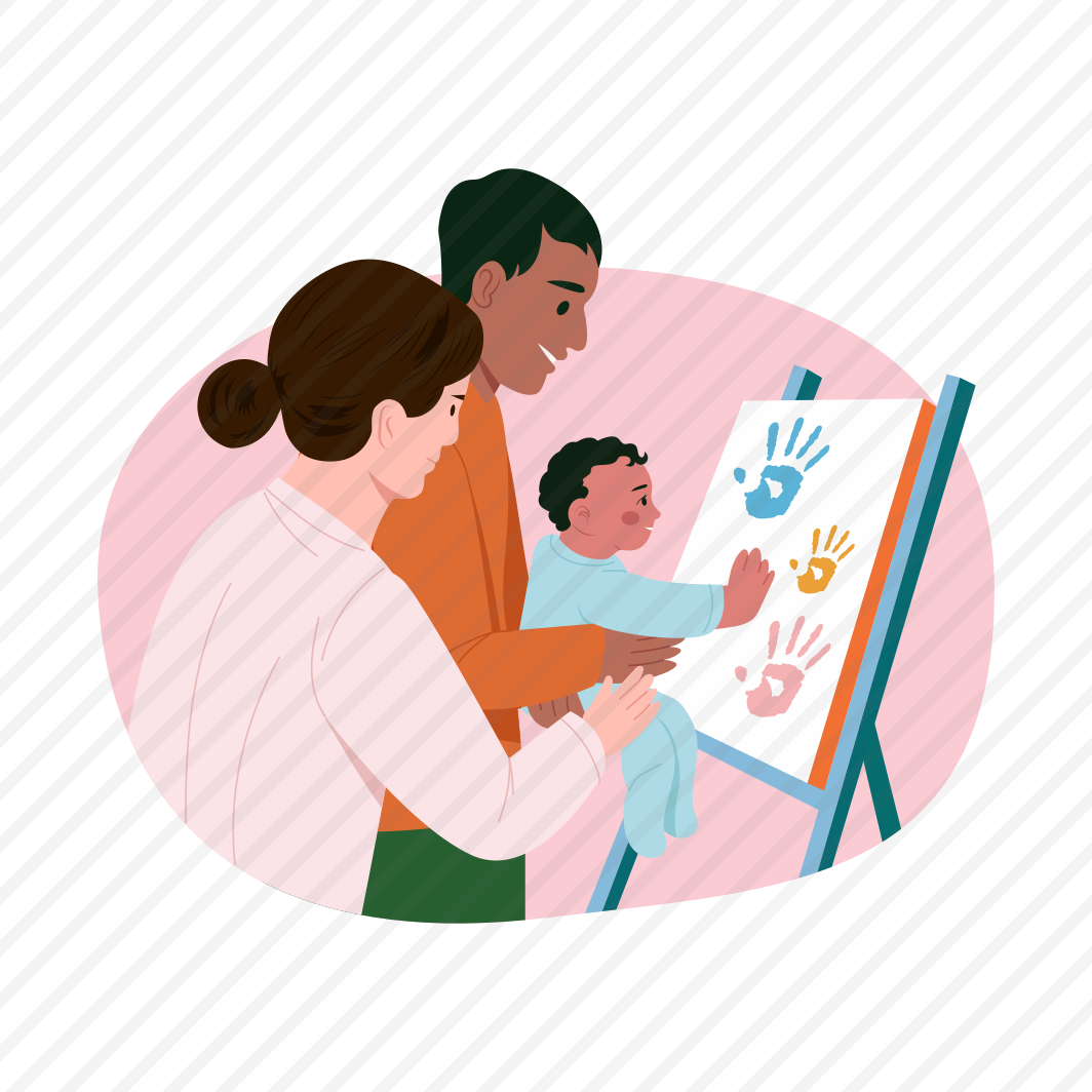 Handprint Keepsakes, Painting, Memories, Family, Canvas Art, preview