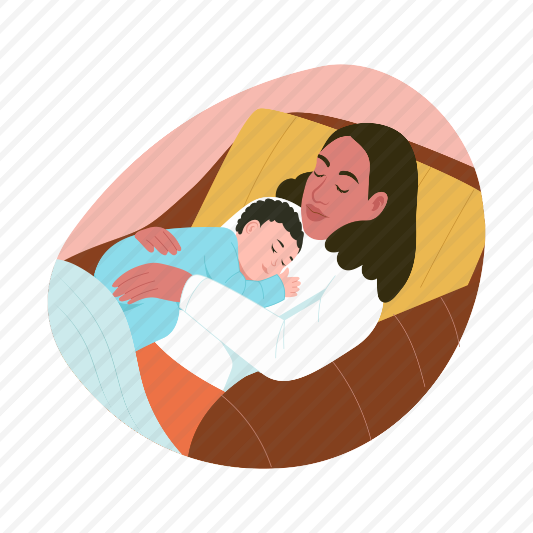 Mother Child, Sleeping, Resting, Cuddling, Affection preview