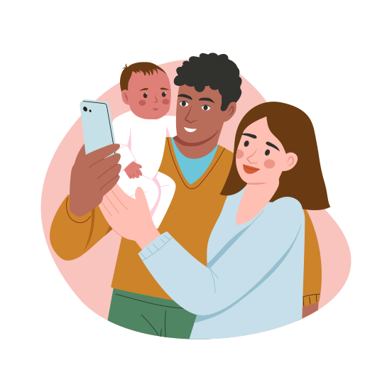 Selfie, Capturing, Photography, Taking Picture, Parenthood illustration