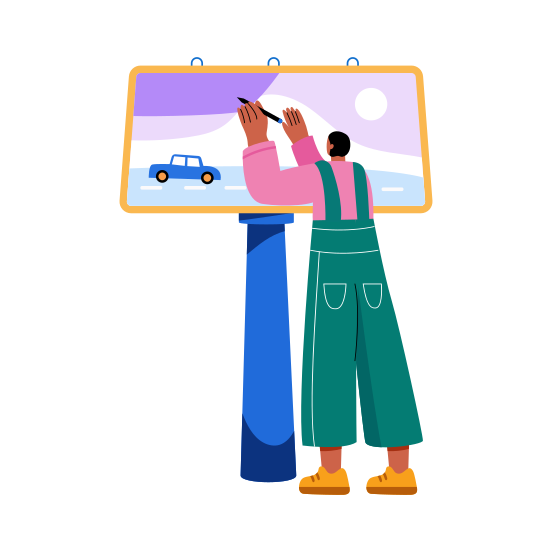 Billboard Advertising, Signage, Hoarding, Display, Marketing illustration