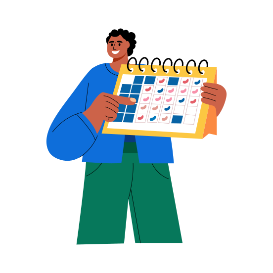 Checking Calendar, Scheduling, Planning, Reminder, Event illustration