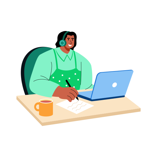 Listening Podcast, Broadcasting, Streaming, Watching, User illustration