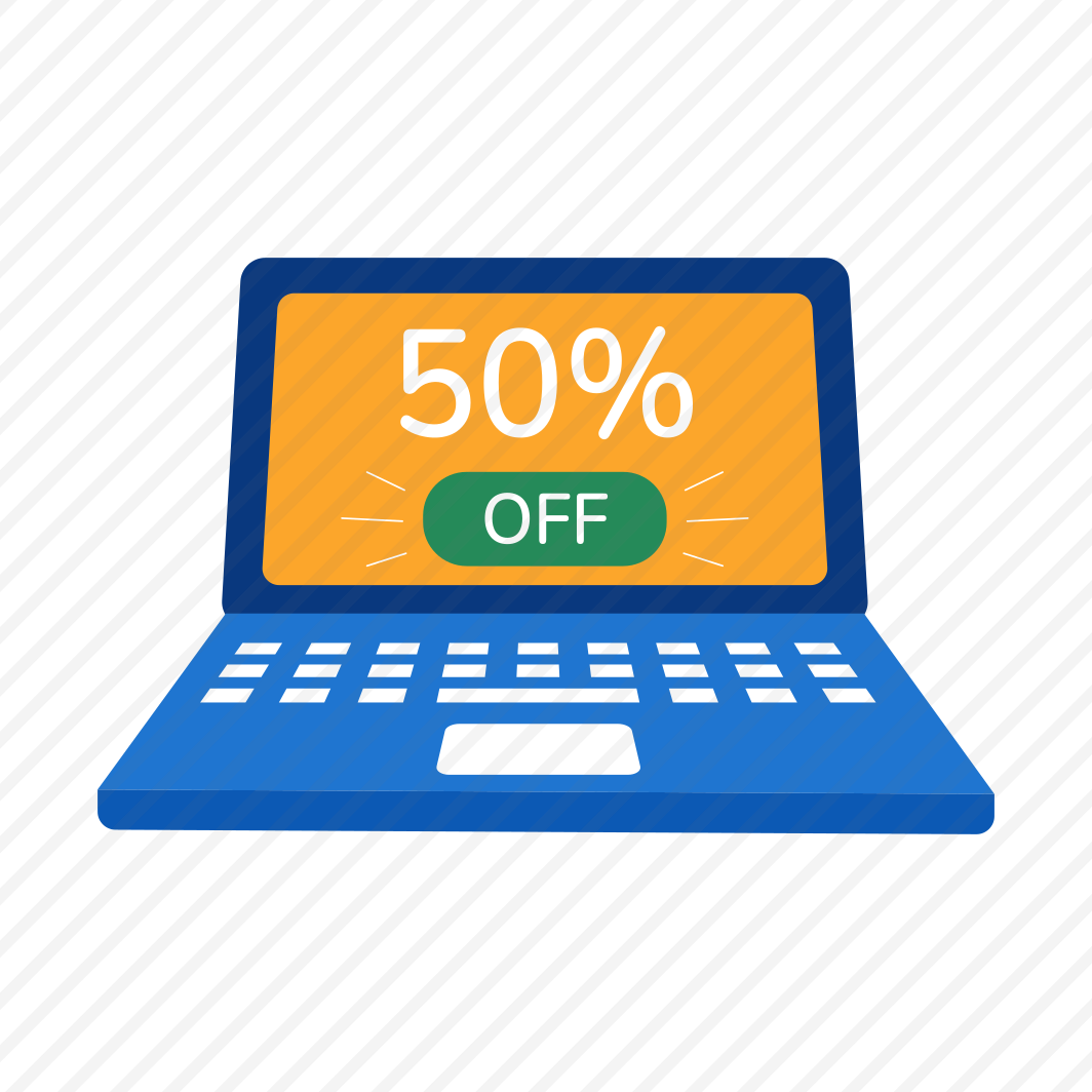 Online Sale, Offer, Discount, Laptop, Ecommerce preview