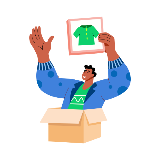 Product Reveal, Unveiling, Opening, Advertising, Influencer illustration