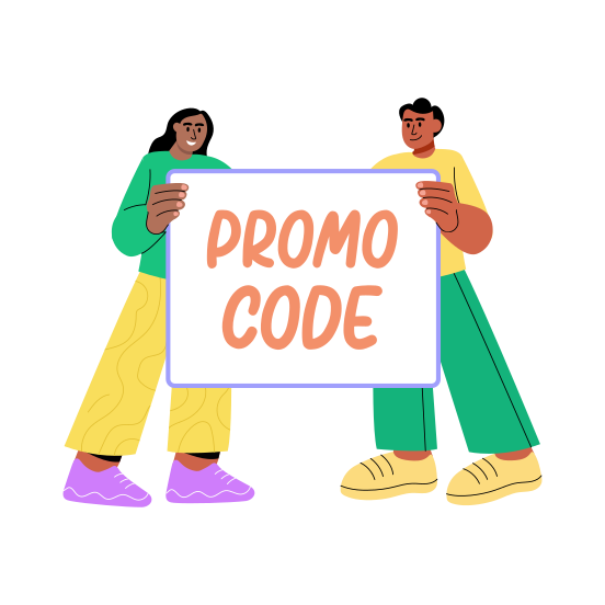 Promo Code, Banner, Advertising, Marketing, Promotion illustration