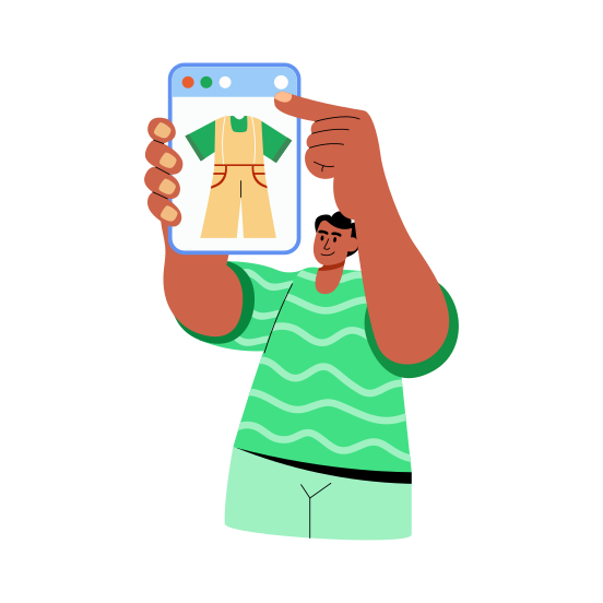 Promoting Product, Endorsing, Influencer, Purchaser, Buyer illustration