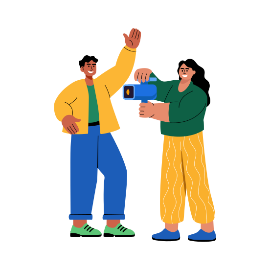 Recording, Vloggers, Influencers, Ambassadors, Promoters, illustration