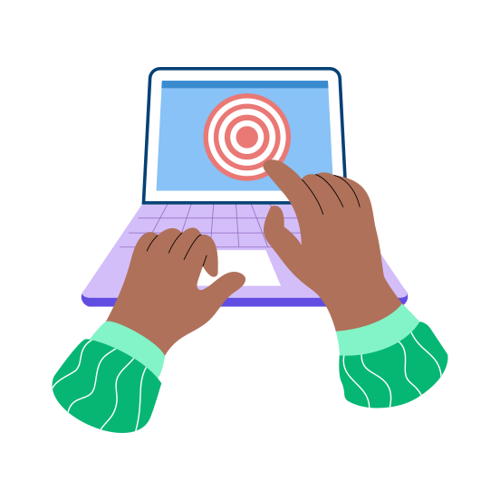 Set Target, Aim, Objective, Goal, Purpose, illustration