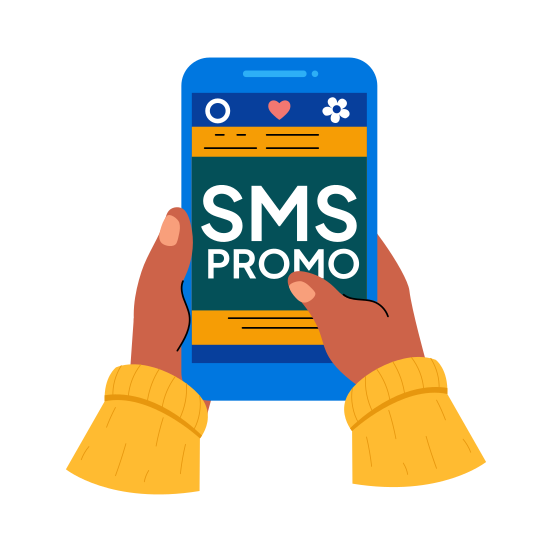 Sms Promo, Message, Advertising, Mobile, Phone illustration