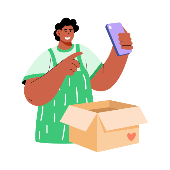 Unboxing, Influencer, Unpacking, Revealing, Opening, illustration