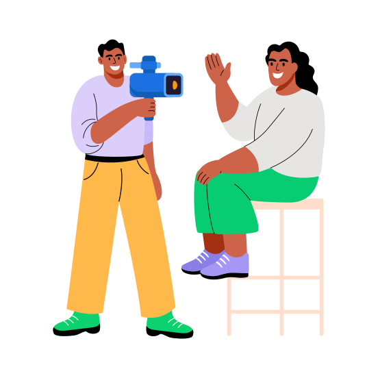 Video Making, Vloggers, Influencers, Ambassadors, Promoters, illustration