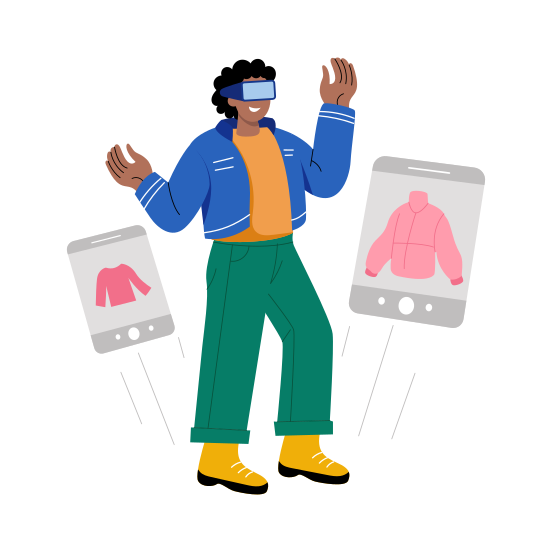 Virtual Shopping, Vr, Buying, Purchasing, Retailing illustration