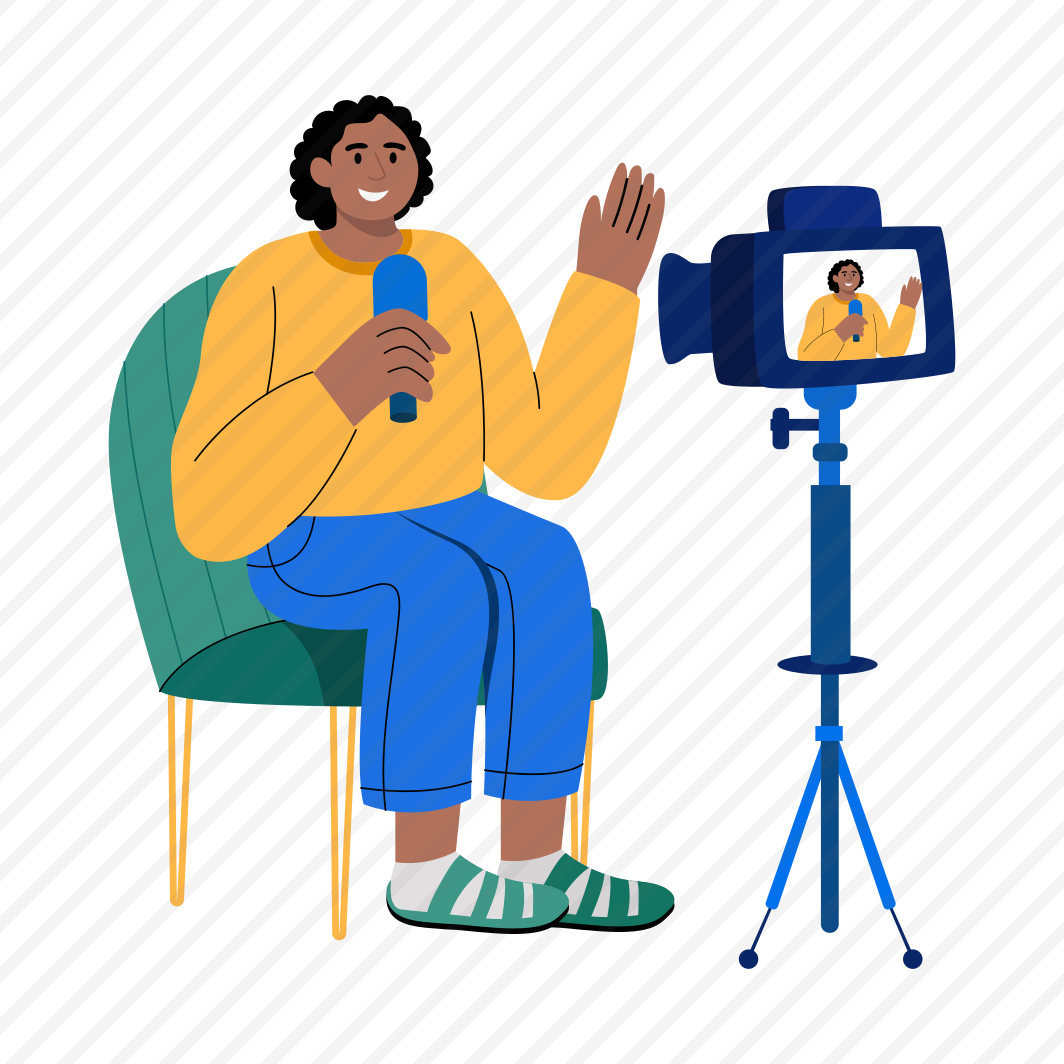 Vlogger, Recording, Influencer, Promoter, Creating Video preview