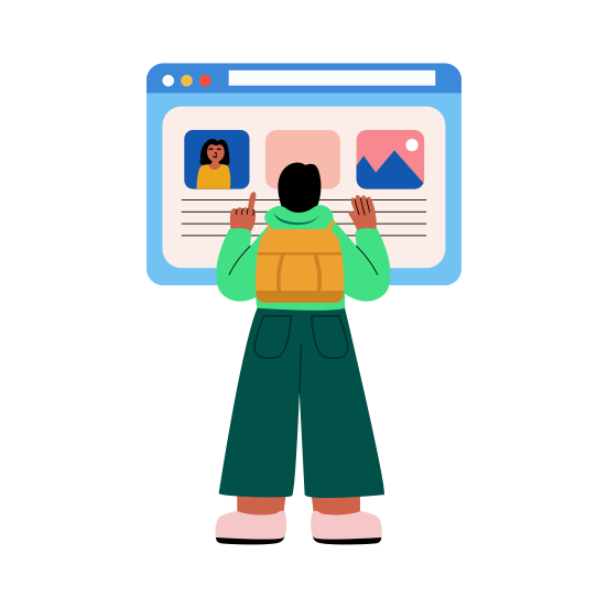 Web Advertising, Content, Media, Ads, Marketing illustration