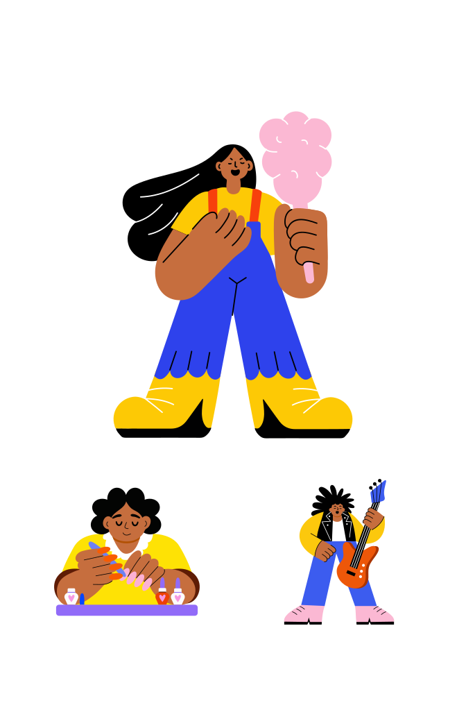 Teenager Illustrations Art Set Large Set Preview