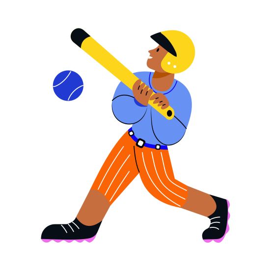 Baseball Player, Sportsman, Athlete, Sportsperson, Activity, illustration