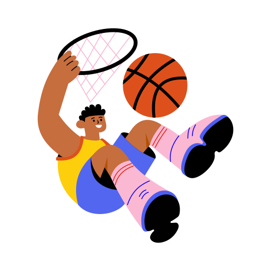Basketball Player, Sports, Athlete, Sportsman, Activity, illustration