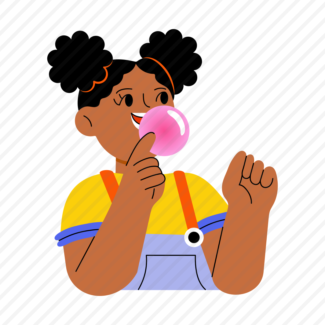 Blowing Gum, Chewing, Candy, Food, Enjoying preview