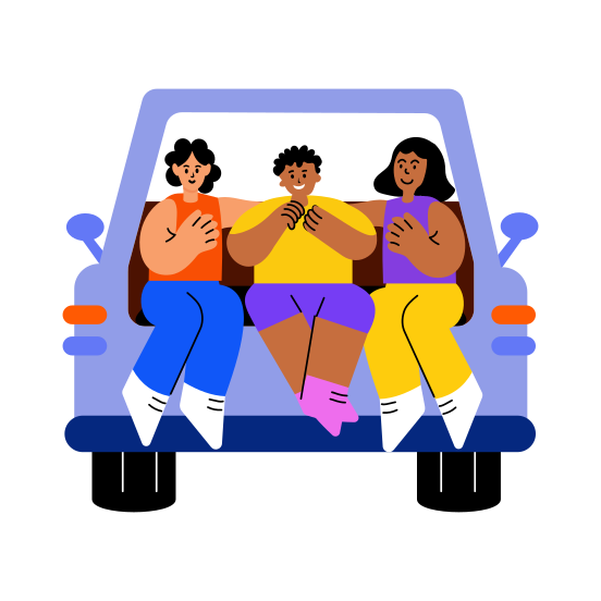 Friends Trip, Outing, Chilling, Enjoying, Happy, illustration