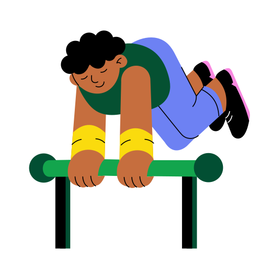 Hanging Bar, Exercise, Fitness, Workout, Gymnastic, illustration