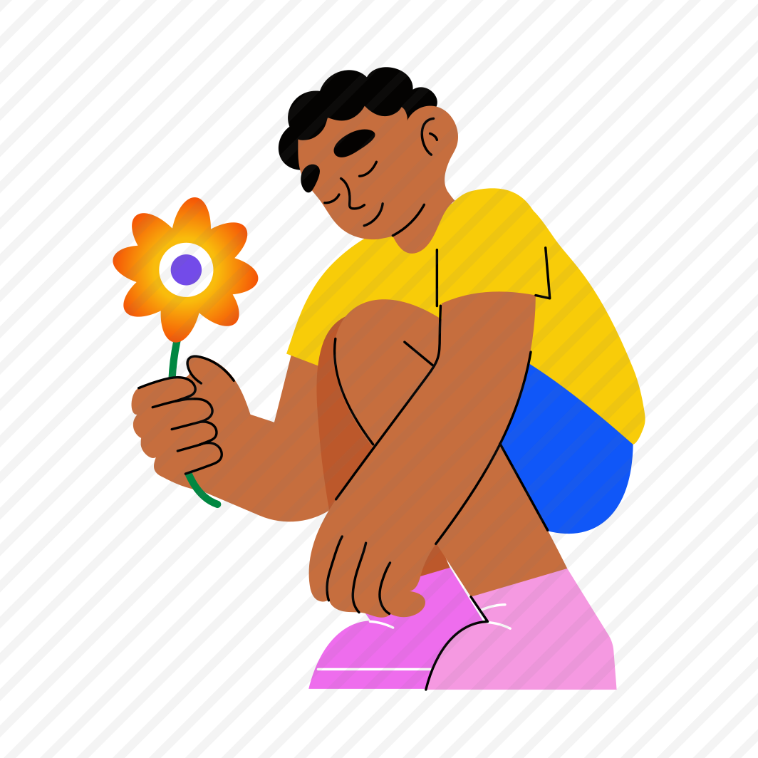 Holding Flower, Sad, Floral, Happy, Teenager preview