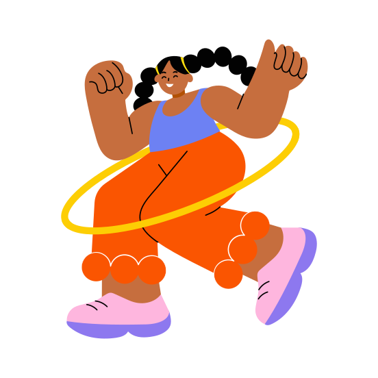 Hula Hoop, Exercise, Fitness, Gymnastics, Twirling, illustration