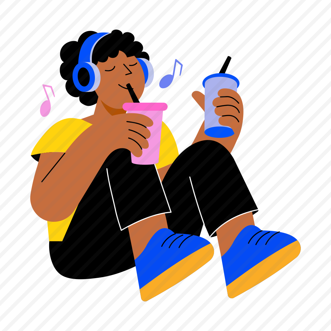 Listening Music, Hobby, Enjoying, Joyful, Teenager preview