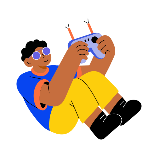 Playing Game, Player, Gamer, Controller, Hobby, illustration