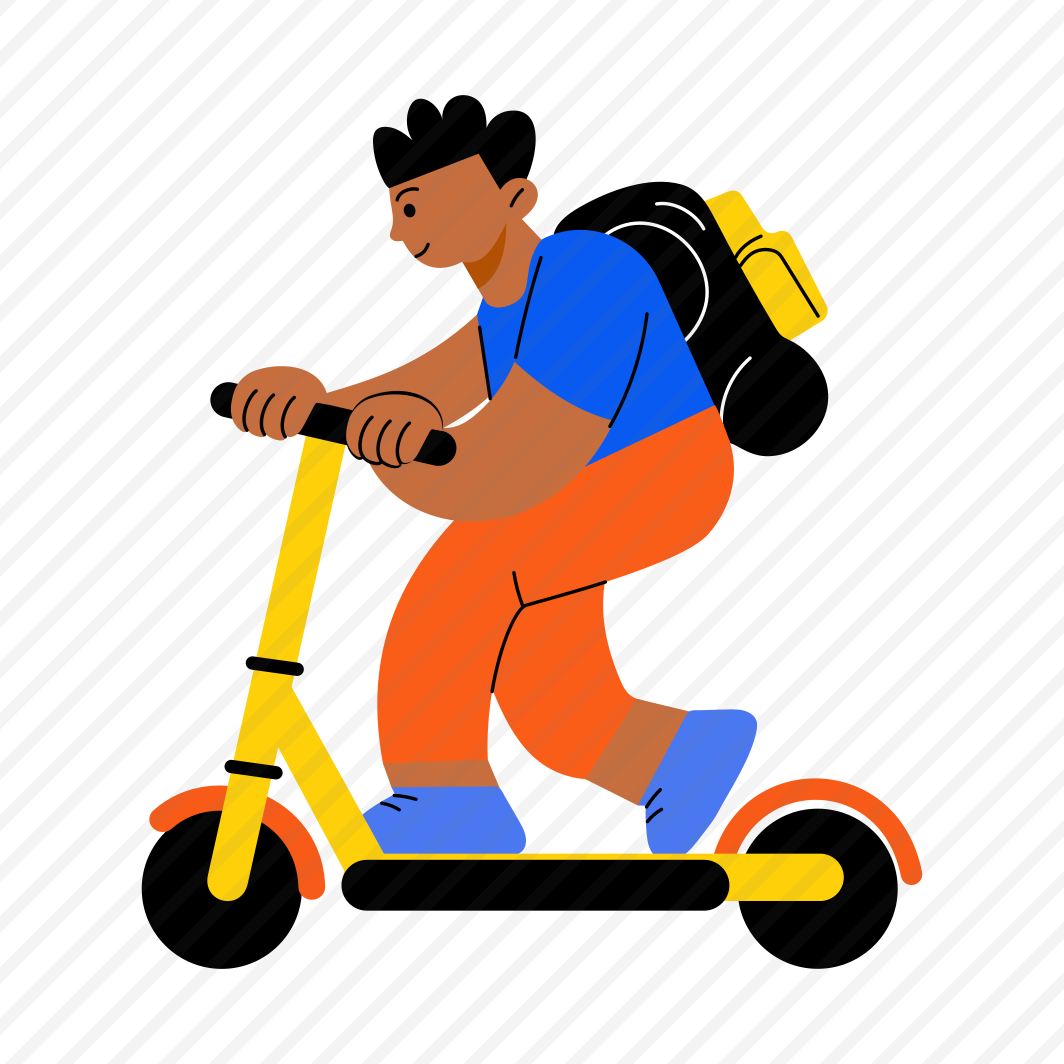 Riding, Scooter, Travel, Transport, Teenager preview