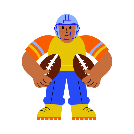 Rugby Player, Athlete, Sportsman, Sportsperson, Game illustration