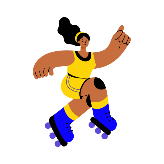 Skating, Playing, Enjoying, Hobby, Activity, illustration